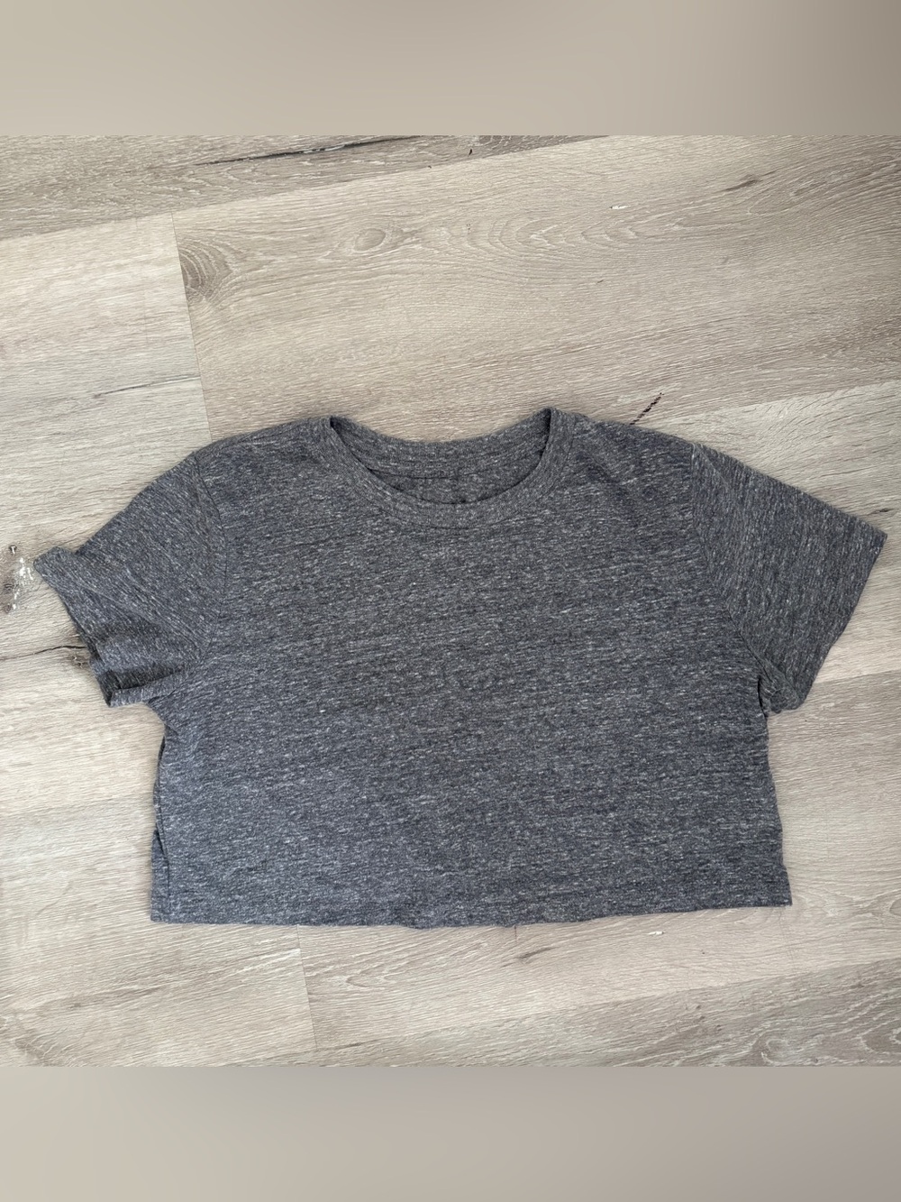 Urban Outfitters New Favorite T: BDG Charcoal Gray Cropped Crew Tee